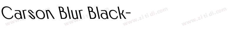 Carson Blur Black字体转换